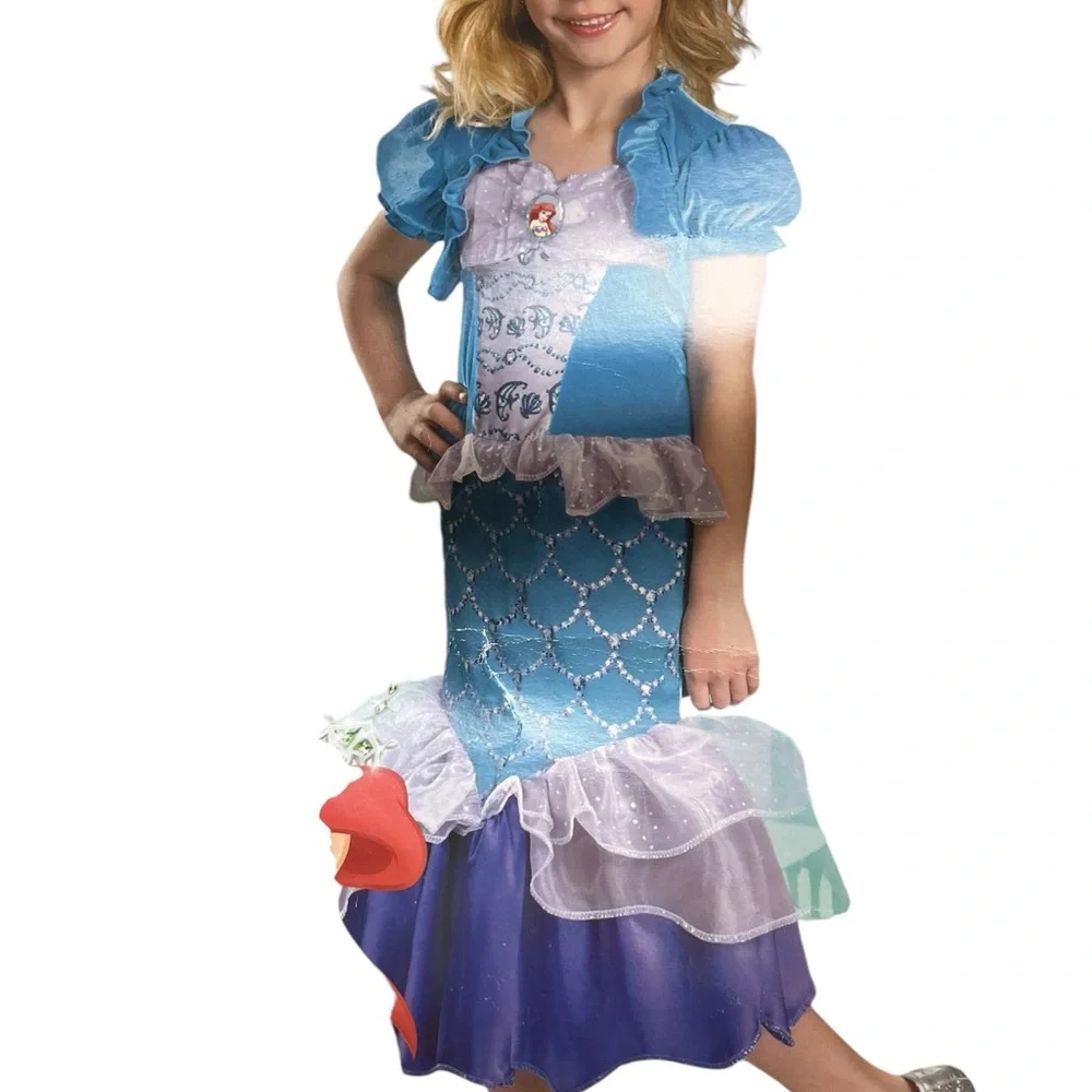 Disney little mermaid girls Halloween costume size medium 7-8